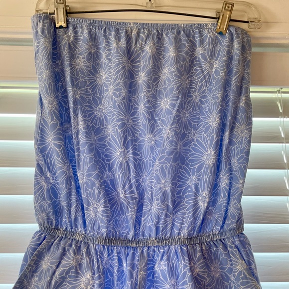 Light Blue Forever 21 Floral Romper - Picture 3 of 8